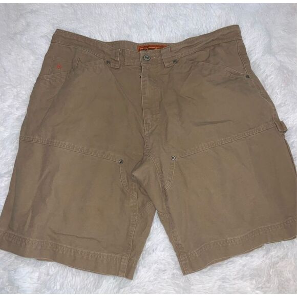 Jesse James Shorts Mens Size 40 Workwear Duck Canvas Utility Flat Front - Picture 1 of 16